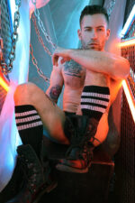 chaussettes hautes retro remix noires 5