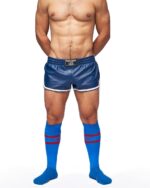 chaussettes hautes urban football socks bleu rouge 2