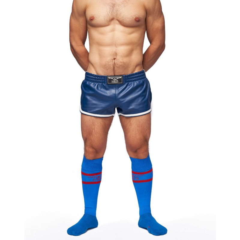 chaussettes hautes urban football socks bleu rouge 2