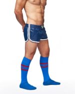 chaussettes hautes urban football socks bleu rouge 3