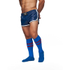 chaussettes hautes urban football socks bleu rouge 4