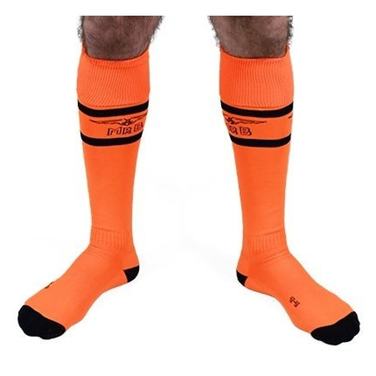 chaussettes hautes urban football socks orange neon