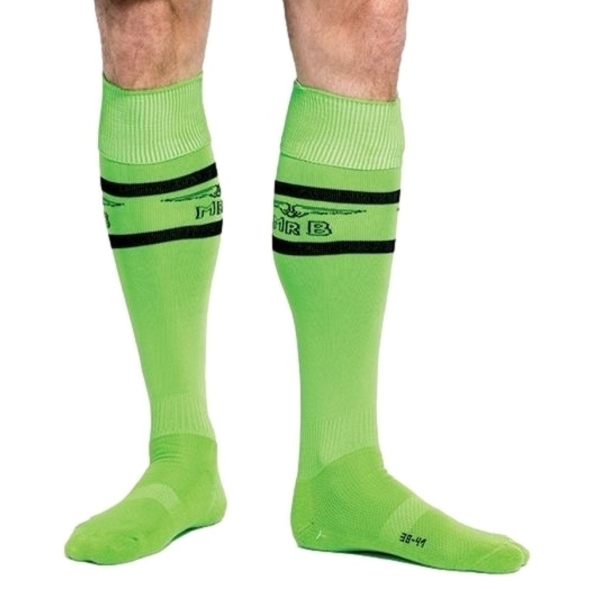 chaussettes hautes urban football socks vert neon 1