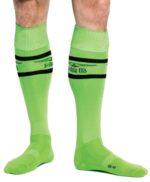 chaussettes hautes urban football socks vert neon 1