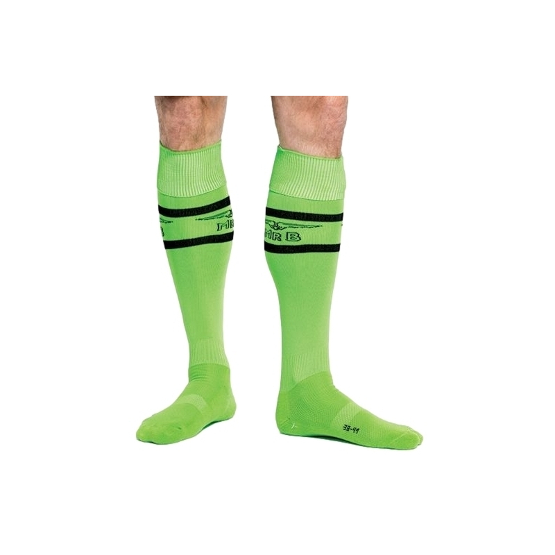 chaussettes hautes urban football socks vert neon 1