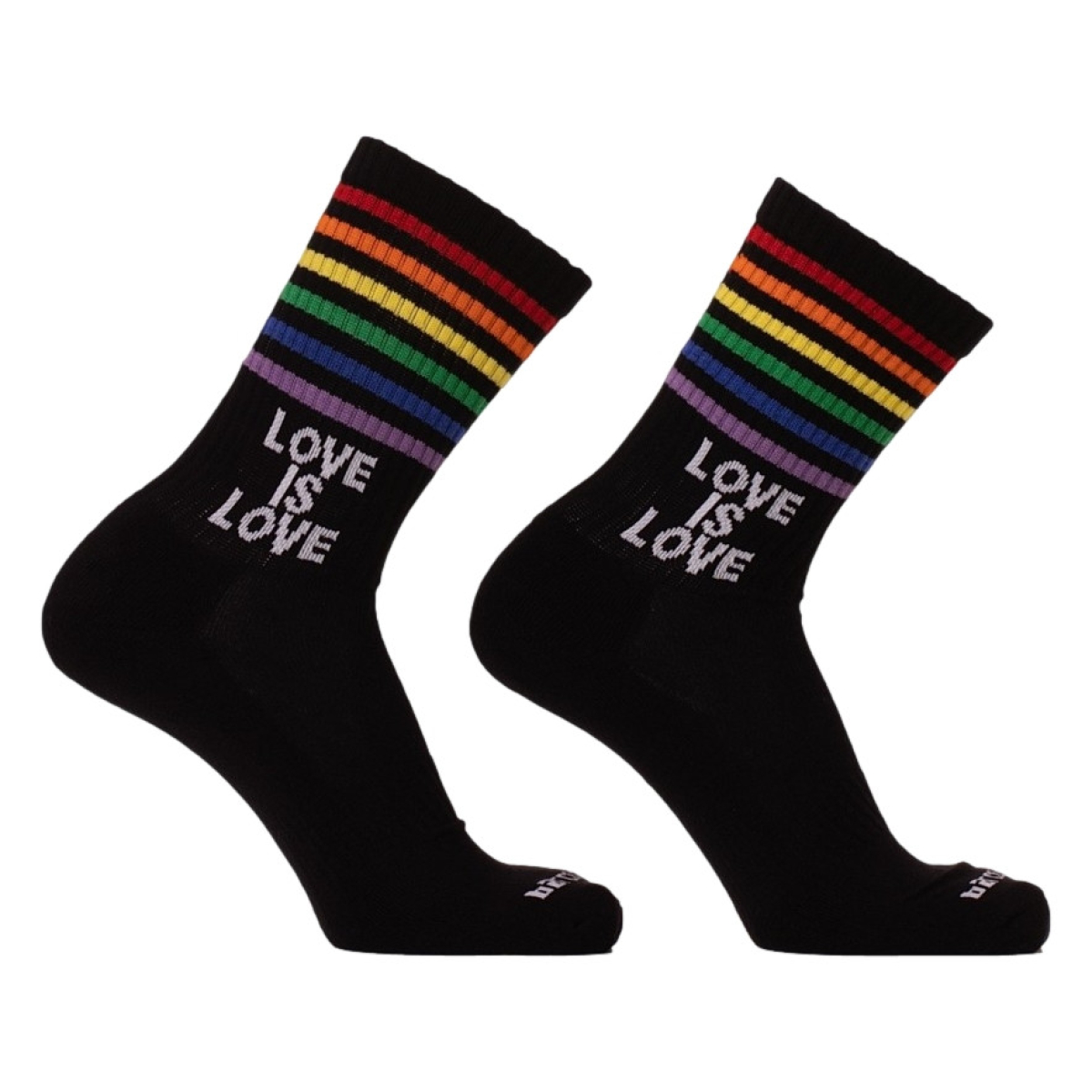 chaussettes love is love gym socks noires