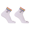 chaussettes love is love rainbow blanc