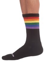 chaussettes noires pride gym rainbow 1