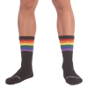 chaussettes noires pride gym rainbow
