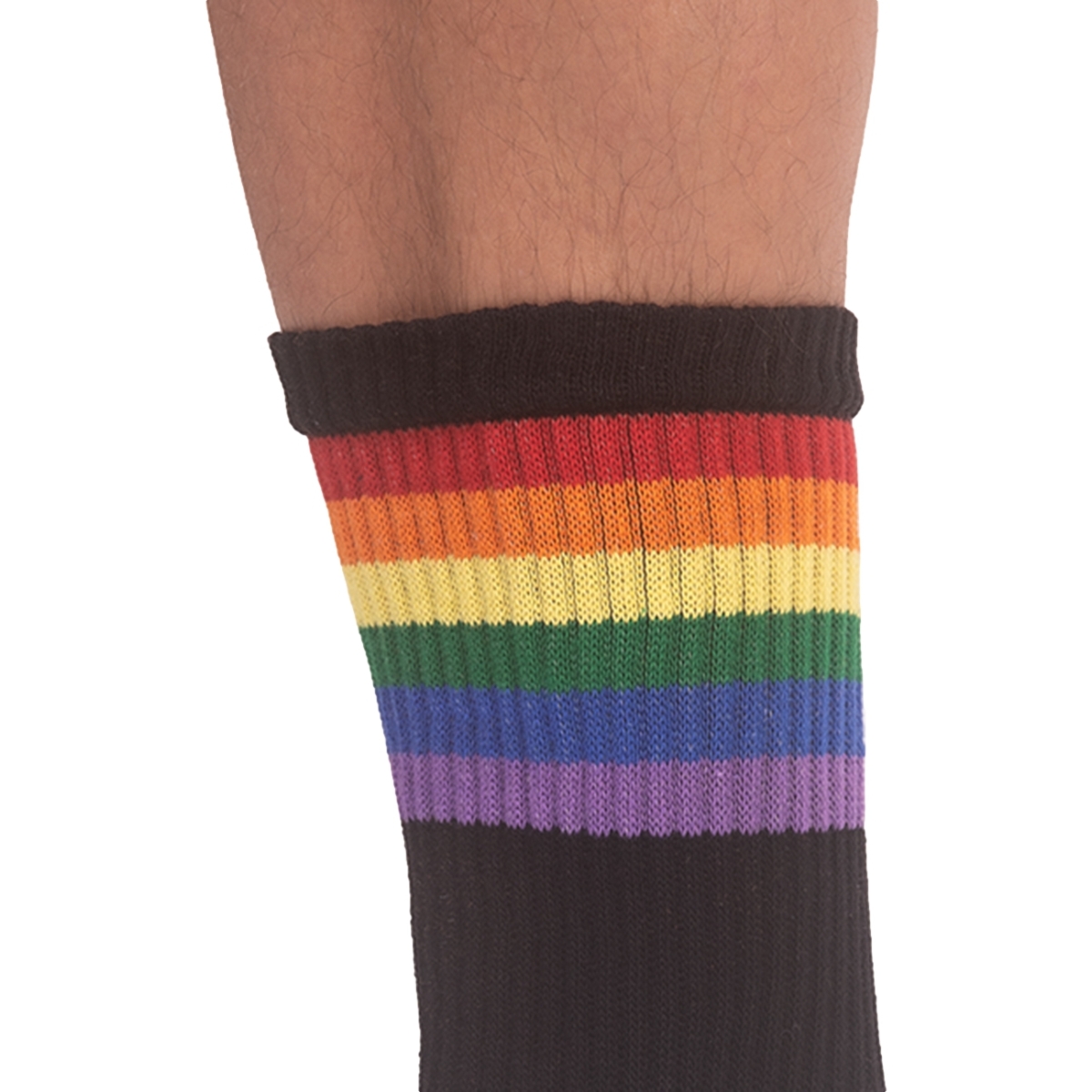 chaussettes noires pride gym rainbow 2