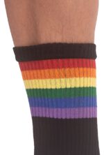 chaussettes noires pride gym rainbow 2