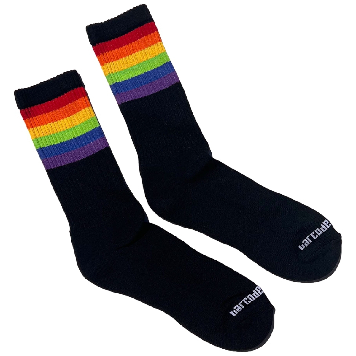 chaussettes noires pride gym rainbow 3