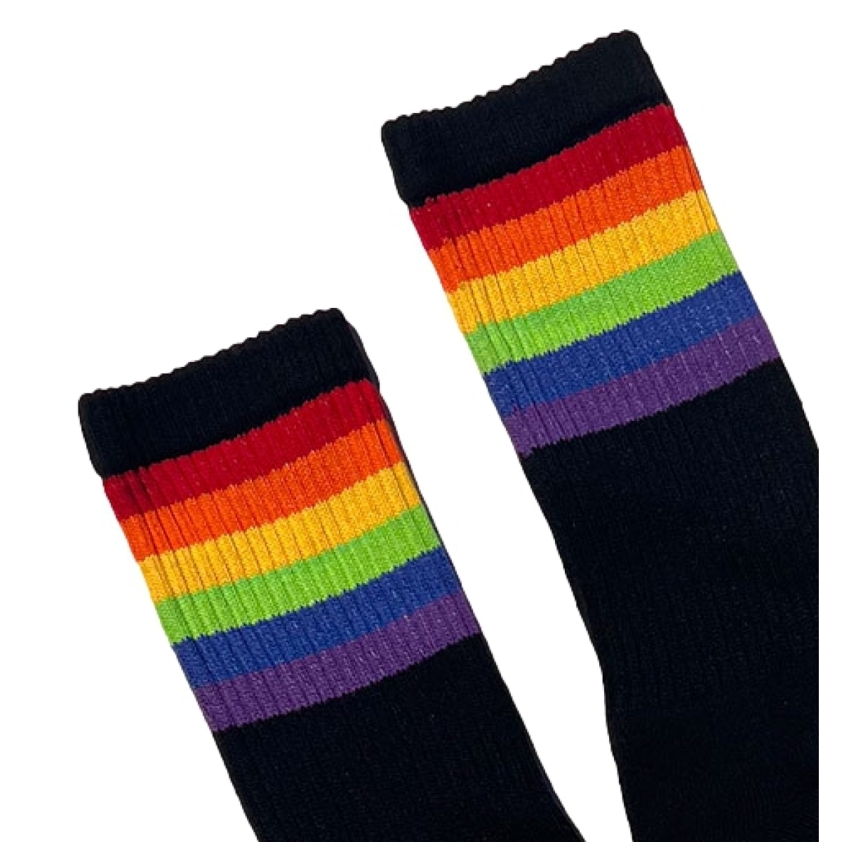 chaussettes noires pride gym rainbow 4