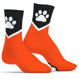 chaussettes paw kinky puppy orange