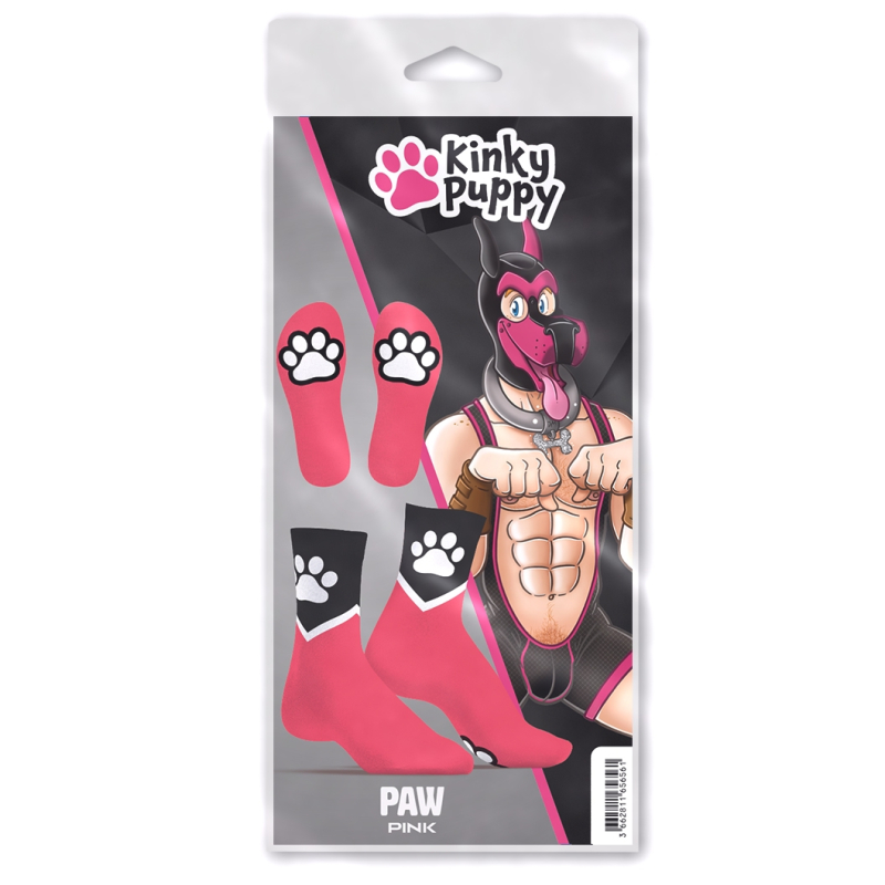 chaussettes paw kinky puppy roses 3