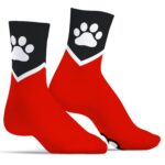 chaussettes paw kinky puppy rouges