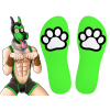 chaussettes paw kinky puppy vertes 2