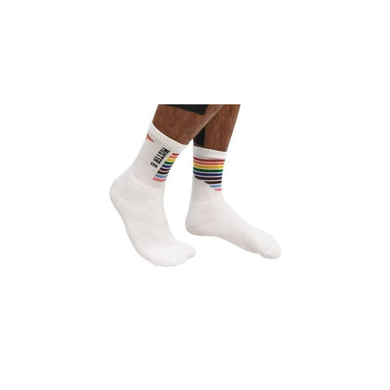 chaussettes pride blanches