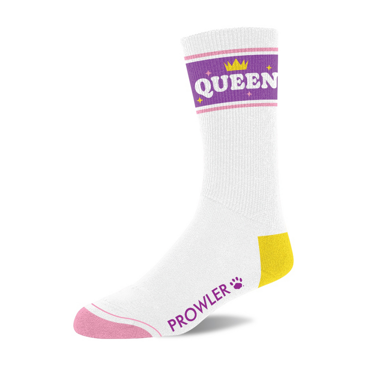chaussettes queen blanc violet 1