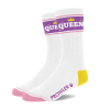 chaussettes queen blanc violet