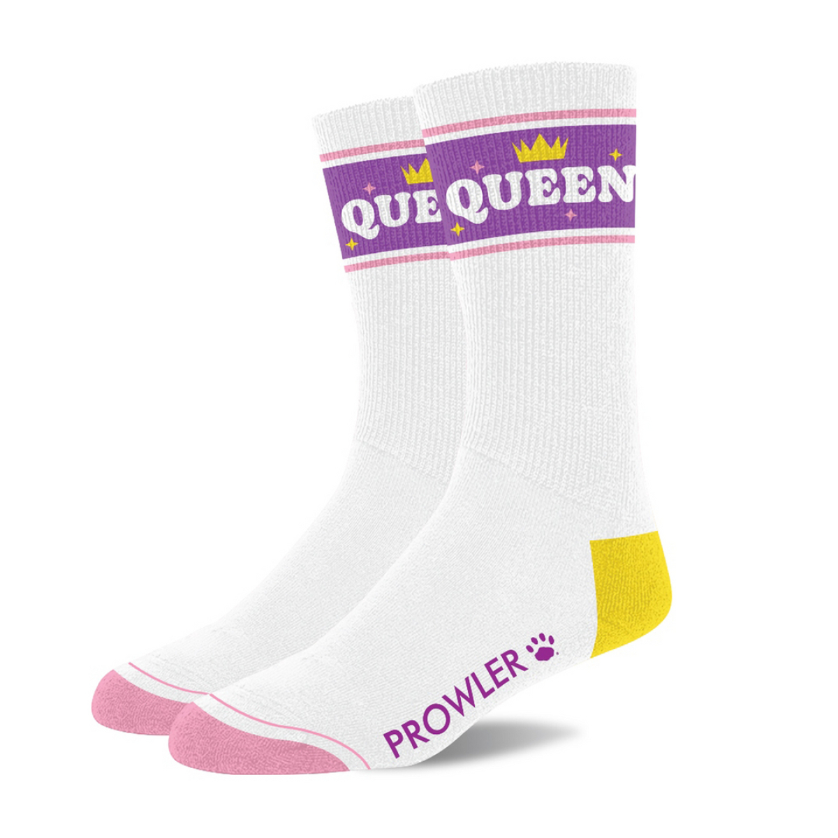 chaussettes queen blanc violet