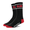 chaussettes sub noir rouge