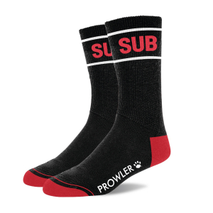 chaussettes sub noir rouge