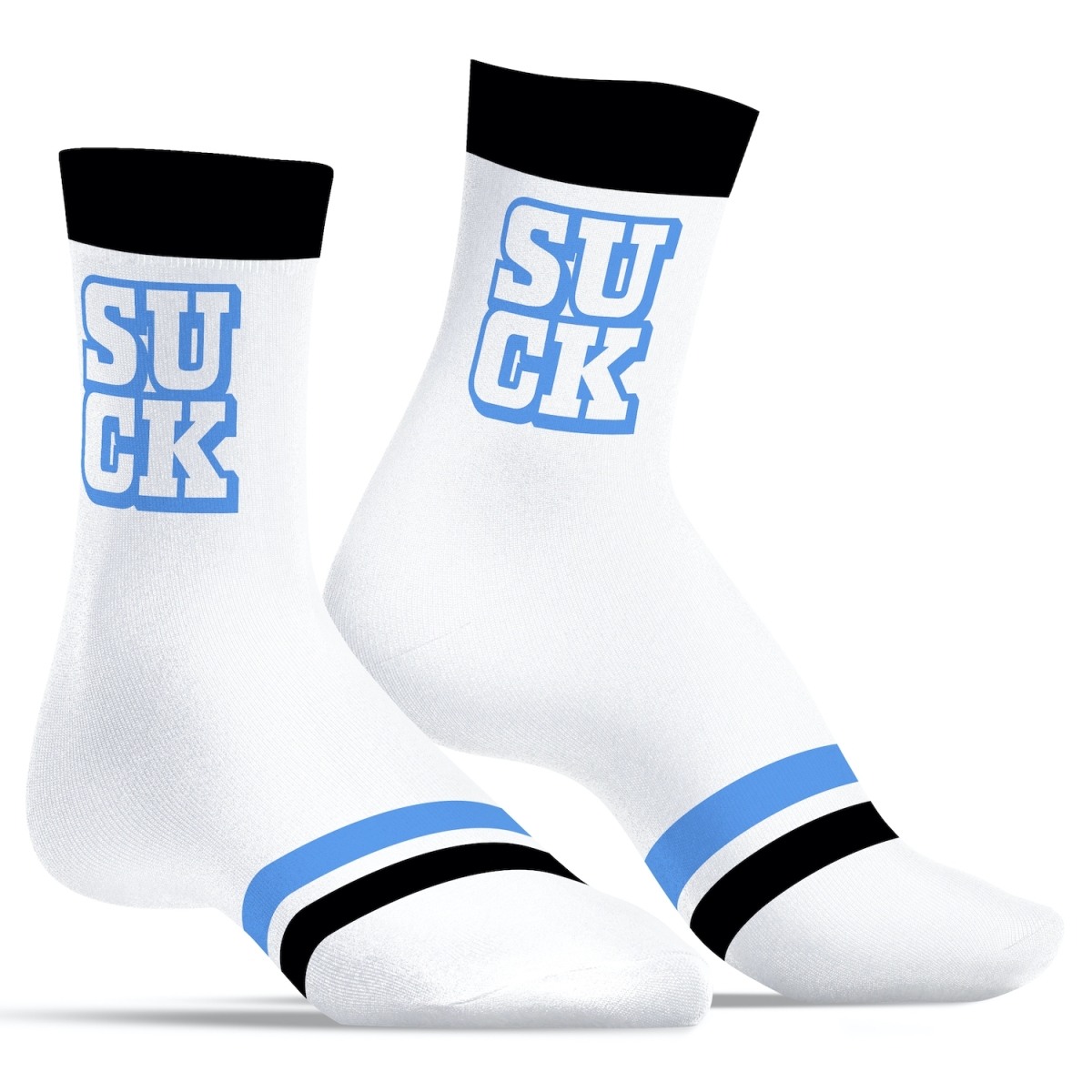 chaussettes suck university sneakxx blanc bleu