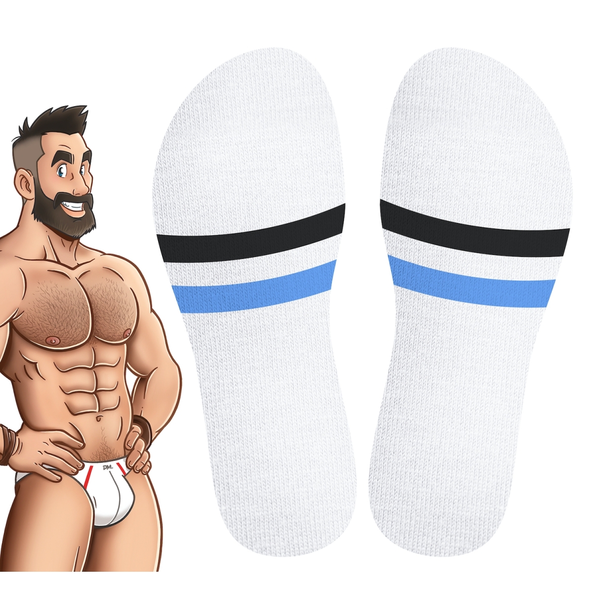 chaussettes suck university sneakxx blanc bleu 2