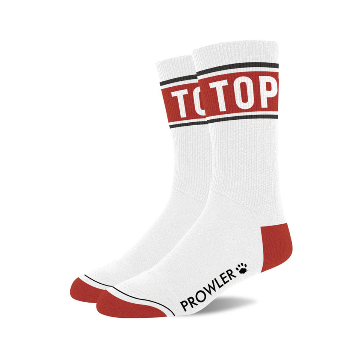 chaussettes top blanc rouge