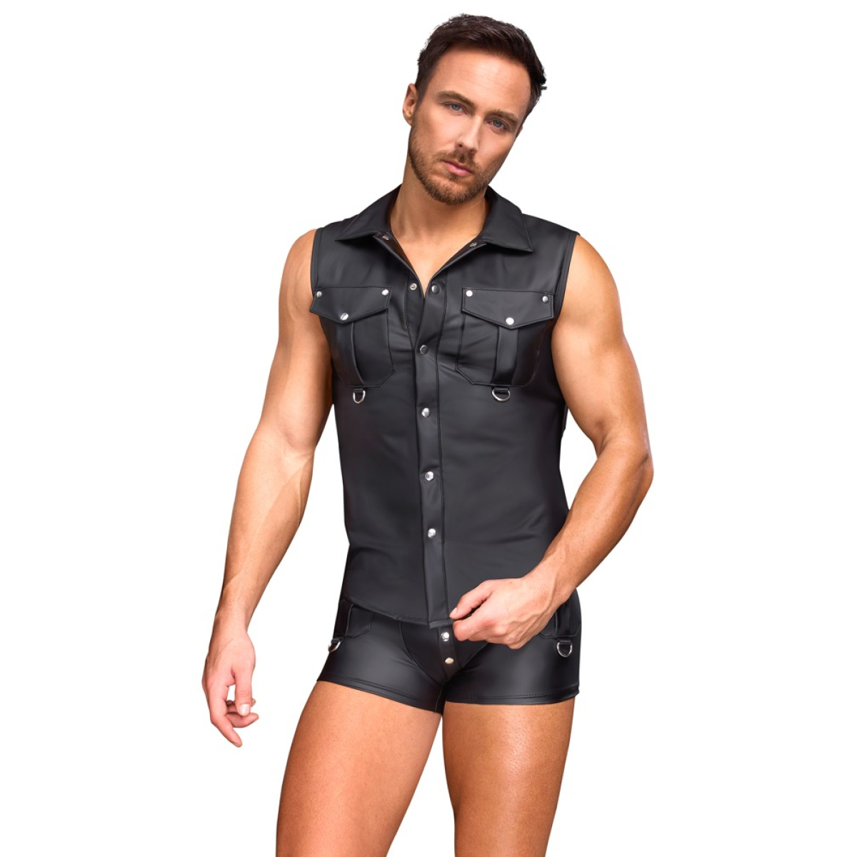 chemise sans manches lessio noire 2