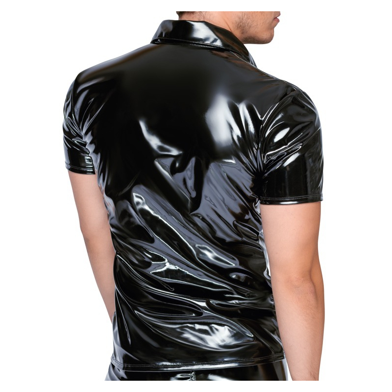 chemise vinyl polo noire 1