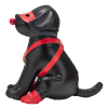 chien en simili bandit 24cm noir 3