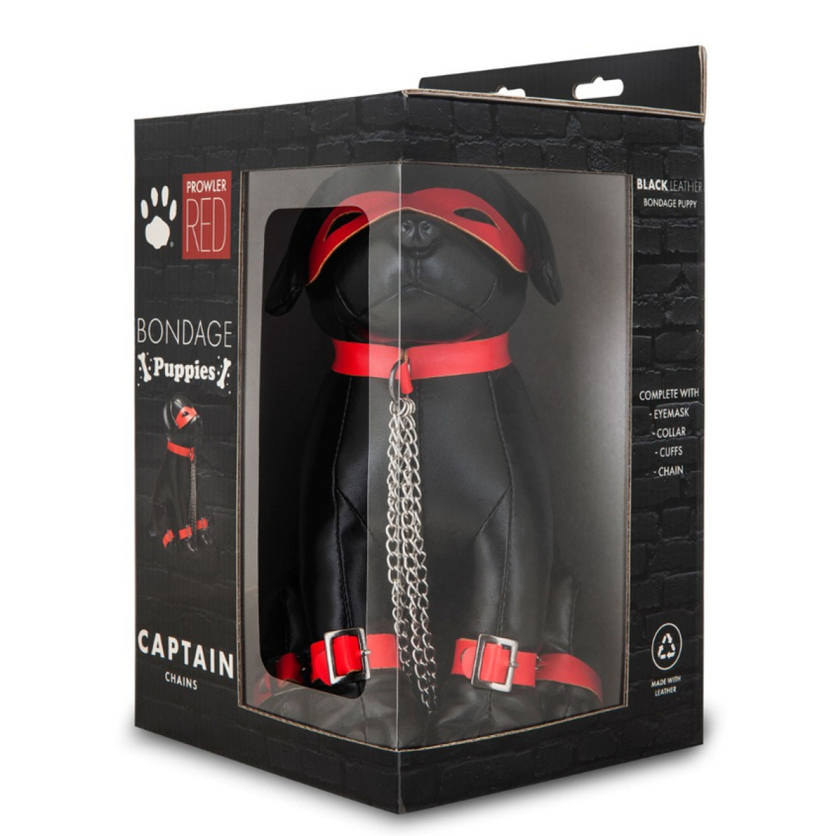 chien en simili captain chains 24cm noir 1