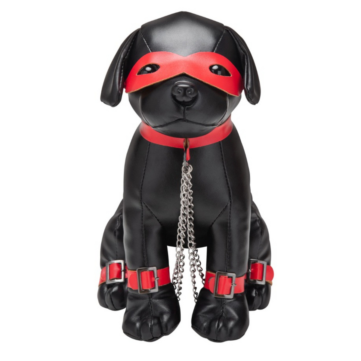 chien en simili captain chains 24cm noir 2