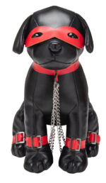 chien en simili captain chains 24cm noir 2