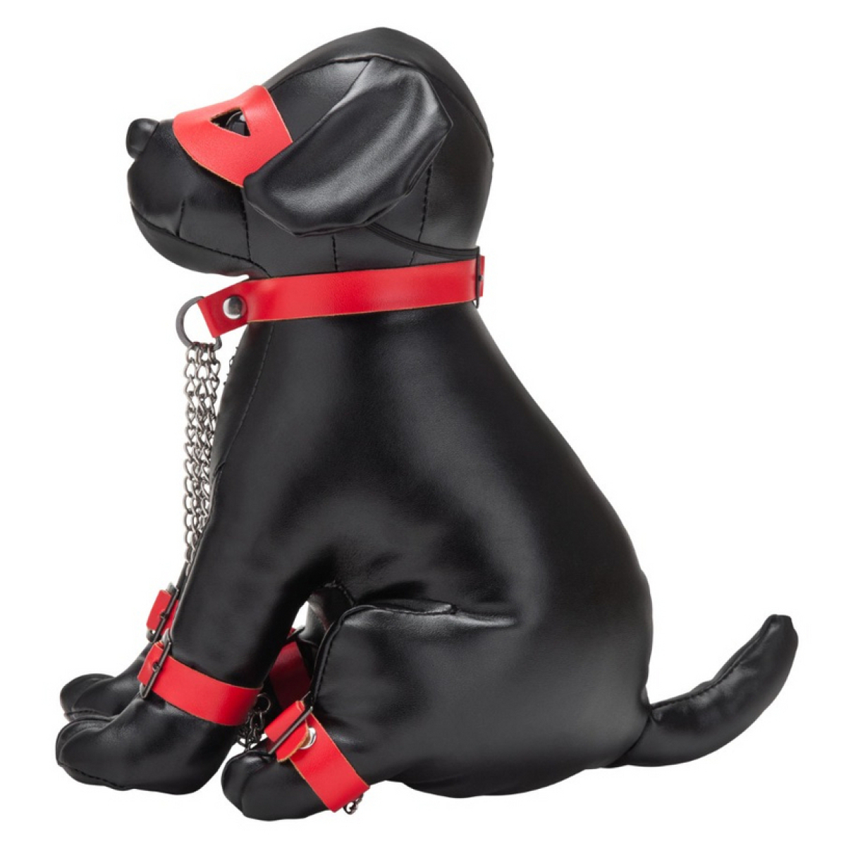 chien en simili captain chains 24cm noir 3