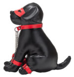 chien en simili captain chains 24cm noir 3