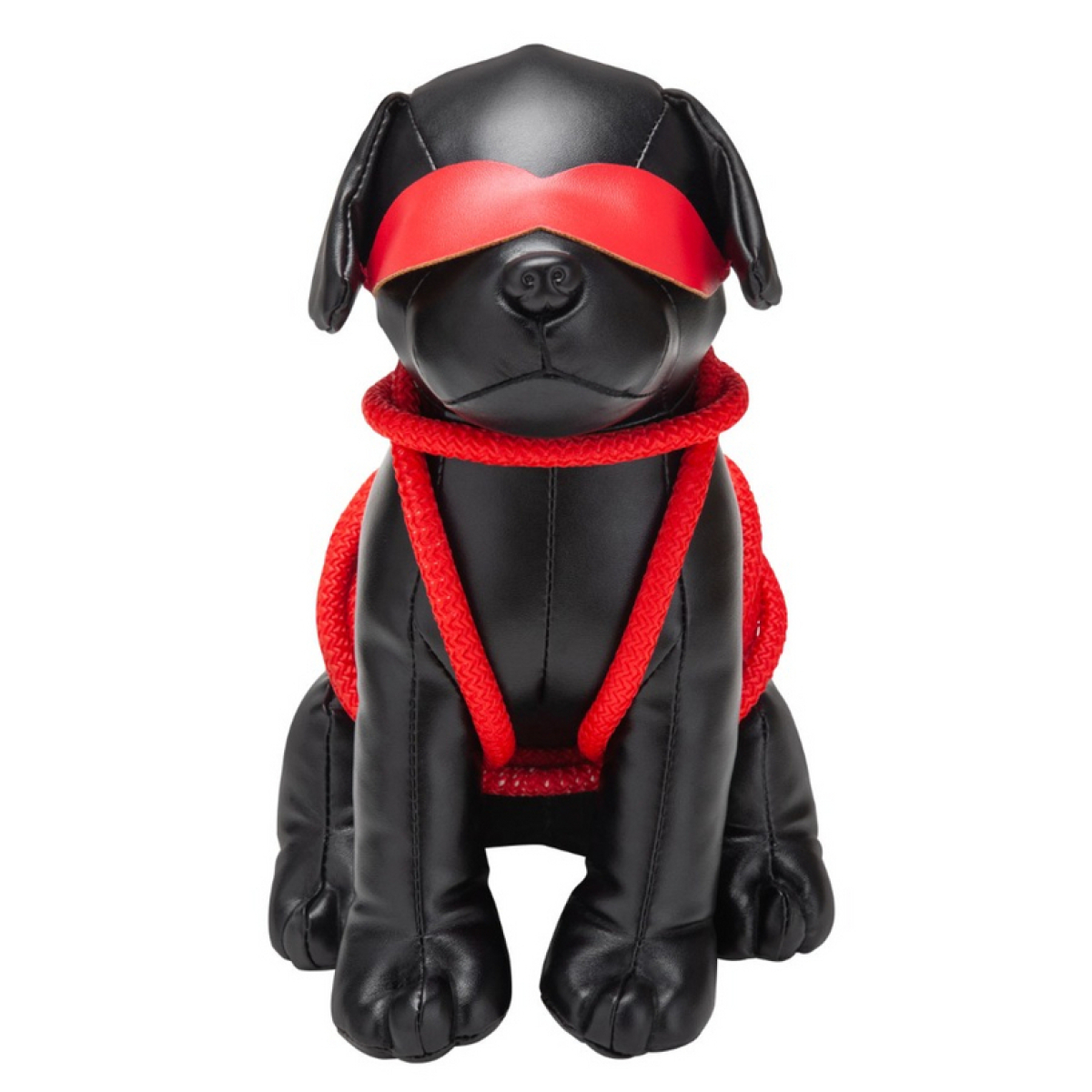 chien en simili rover 24cm noir 2