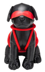 chien en simili rover 24cm noir 2