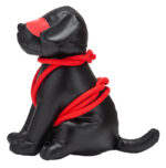 chien en simili rover 24cm noir 3