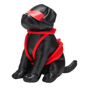 chien en simili rover 24cm noir