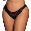 claire elastic lace brief with golden details black osx