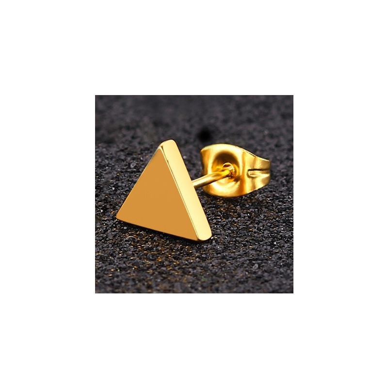 clou d oreille triangle 6mm dore