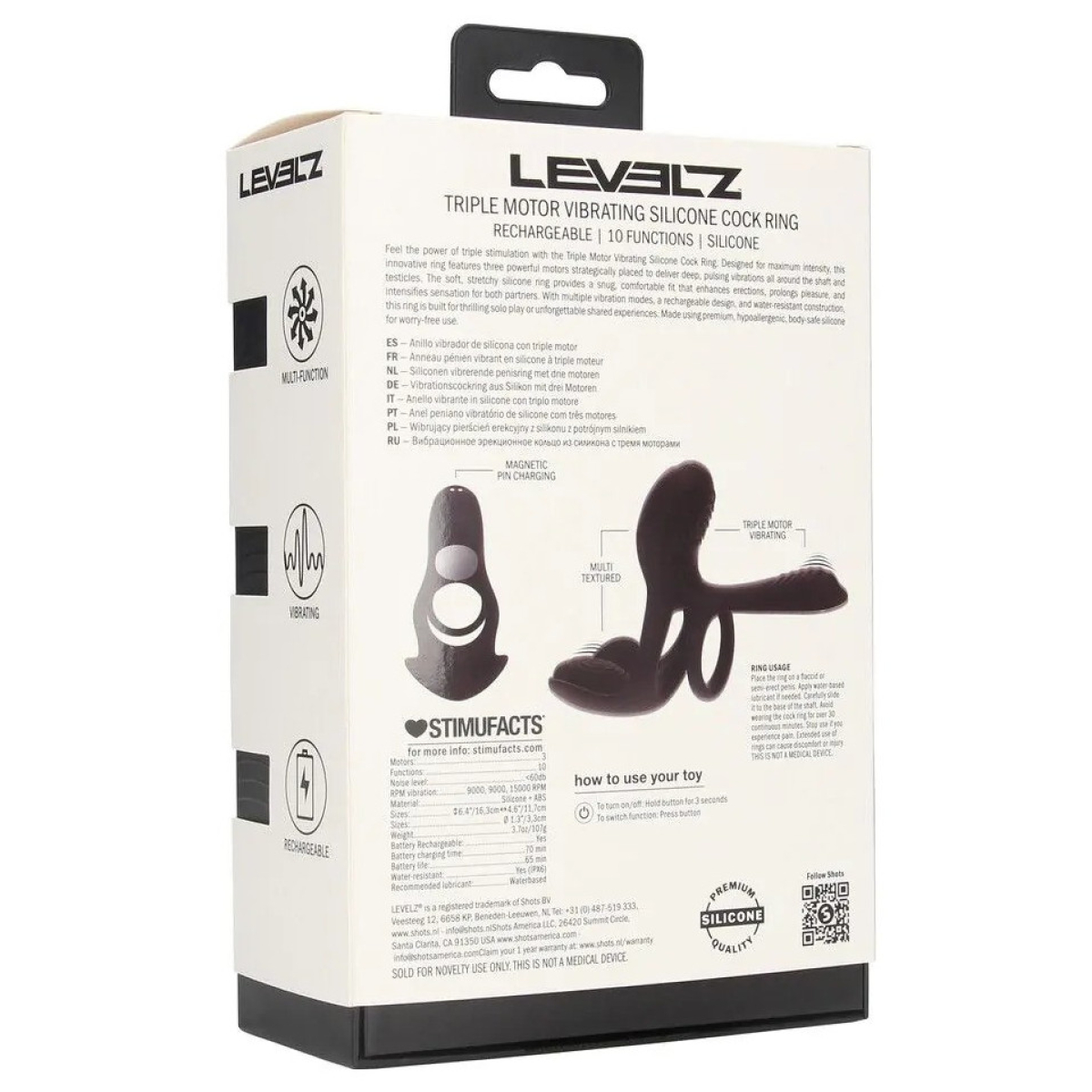 cockring avec etui vibrant vibracock 10 vibrations 4