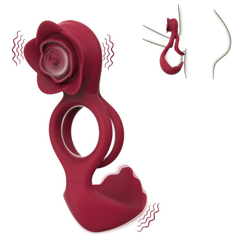 cockring avec rose vibrante rosevibs
