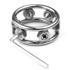 cockring en metal avec pics spikes steel 1