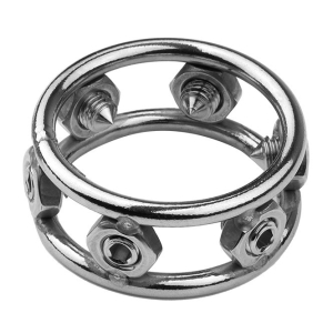 cockring en metal avec pics spikes steel