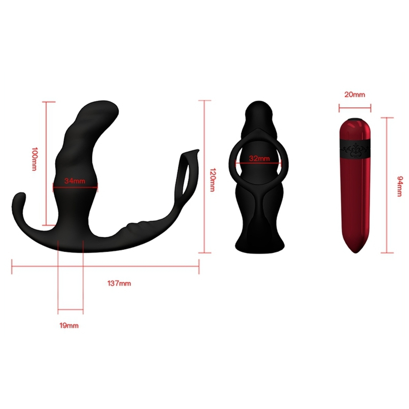 cockring et plug vibrant knight 10 x 35cm 6