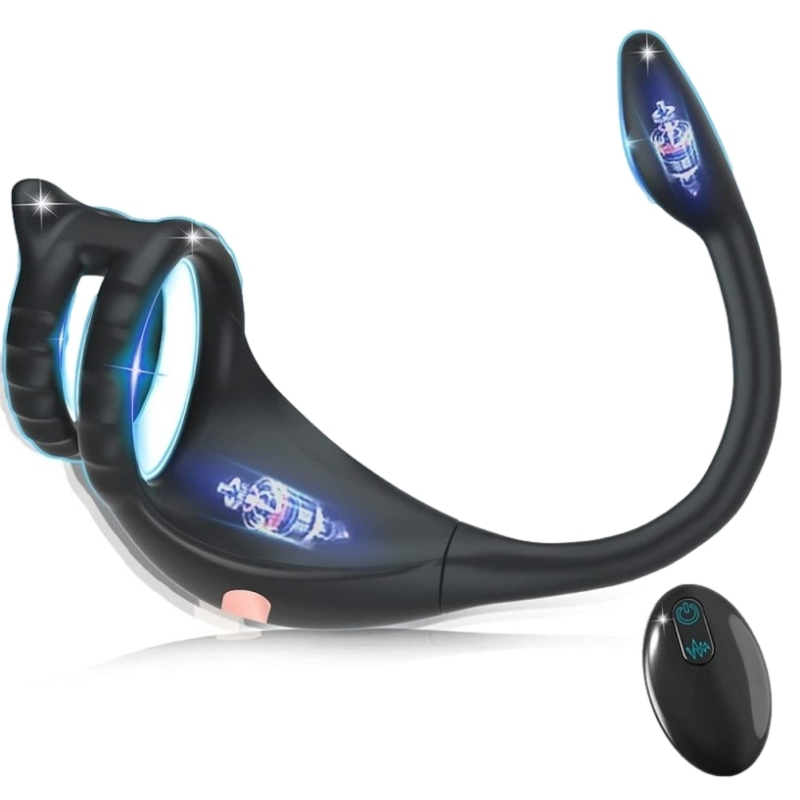 cockring-et-plug-vibrant-knight-9-vibrations-42mm cockring et plug vibrant knight 9 vibrations 42mm